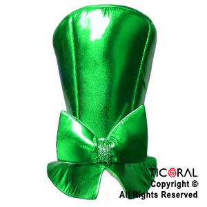 SOMBRERO GALERON METAL LISO CON MOO VERDE x 1